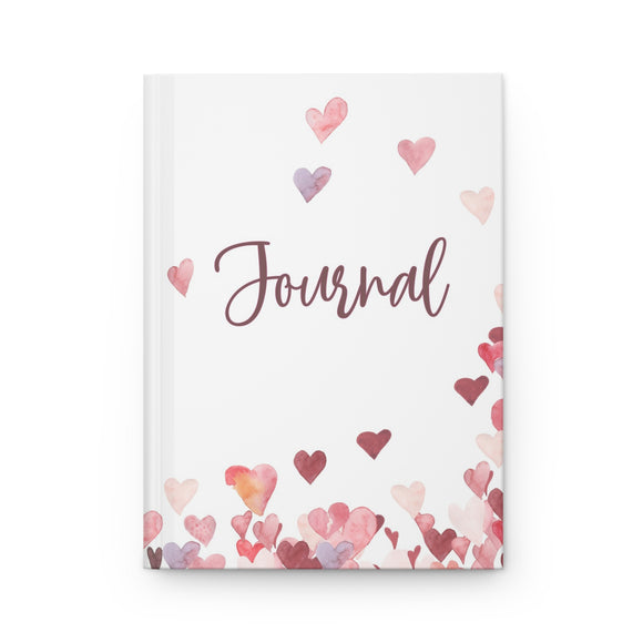 Watercolor Hearts Hardcover Journal Matte