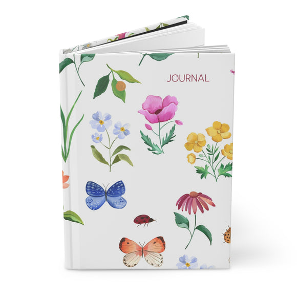 Bugs Floral Hardcover Journal Matte