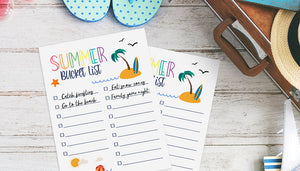 Adorable FREE Summer Bucket List Printable