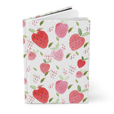 Watercolor Strawberries Hardcover Journal Matte