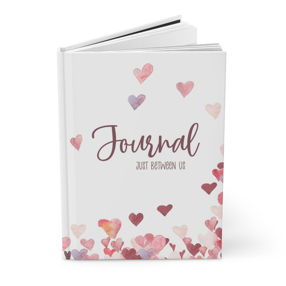 Hearts Just Between Us Hardcover Journal Matte