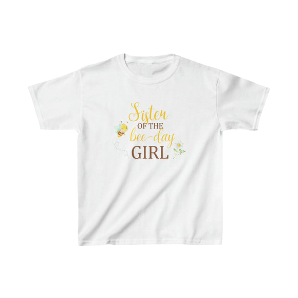 Sister of the Bee-day Girl - Kids Heavy Cotton™ Tee