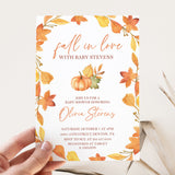 Fall In Love Baby Shower Advice Card