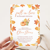 Fall In Love Baby Shower Diaper Raffle Card