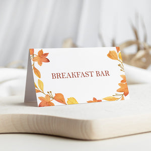 Fall In Love Baby Shower Table Tents