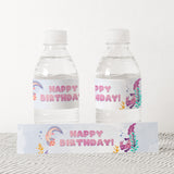 Axolotl Fun Birthday Water Bottle Label - EDIT YOURSELF