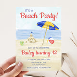 Beach Party Birthday Table Tents - EDIT YOURSELF