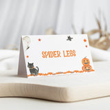 Spooky Birthday Party Table Tents - EDIT YOURSELF