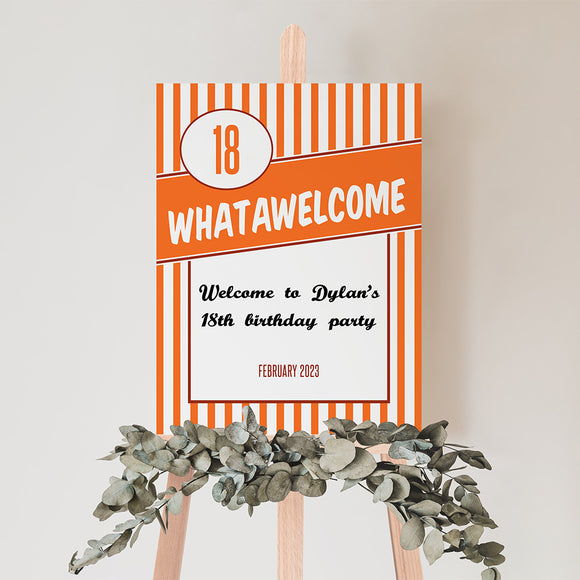 Whataburger Party Welcome Sign