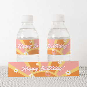 Young, Wild & Three Birthday Water Bottle Label - EDIT YOURSELF