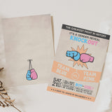 Boxing Gender Reveal Baby Shower Invitation - EDIT YOURSELF