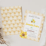 Mommy to Bee Baby Shower Invitation - EDIT YOURSELF