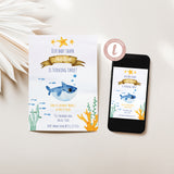 Baby Shark Birthday Invitation - Boy