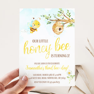 Honey Bee Birthday Party Invitation