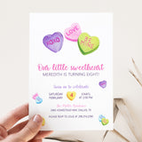 Conversation Hearts Birthday Invitation