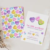 Conversation Hearts Birthday Invitation