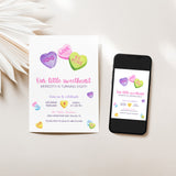 Conversation Heart Birthday Party Invitation