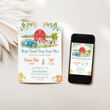 Blue Truck Farm Animal Birthday Party Invitation