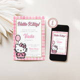 Hello Kitty Birthday Party Invitation - EDIT YOURSELF