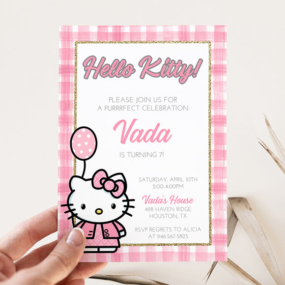 Hello Kitty Birthday Party Invitation