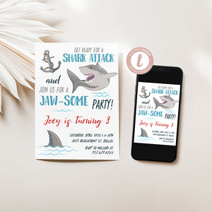 Jawsome Birthday Party Invitation