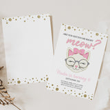 Are You Kitten Me Right Meow Birthday Invitation