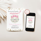 Are You Kitten Me Right Meow Birthday Invitation