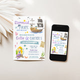 Mermaids and Pirates Birthday Party Invitation