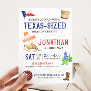 Texas Sized Birthday Party Invitation