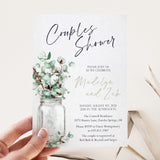 Eucalyptus Cotton Bridal Shower Invitation - EDIT YOURSELF